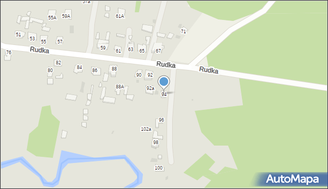 Zwierzyniec, Rudka, 94, mapa Zwierzyniec