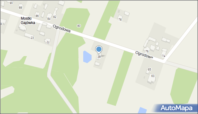 Adamów, Rycerska, 19, mapa Adamów