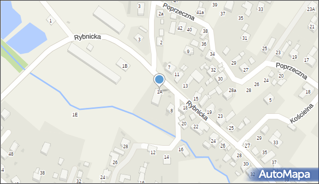 Adamowice, Rybnicka, 1A, mapa Adamowice