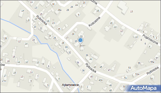 Adamowice, Rybnicka, 37, mapa Adamowice