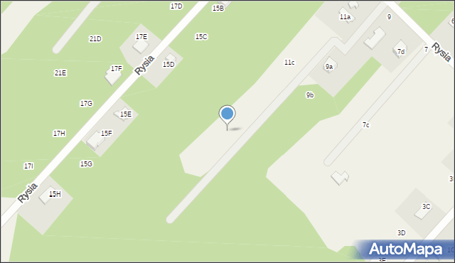 Adamowizna, Rysia, 11e, mapa Adamowizna