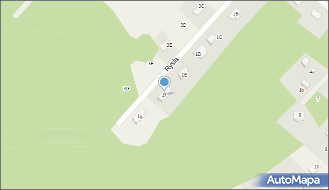 Adamowizna, Rysia, 1f, mapa Adamowizna