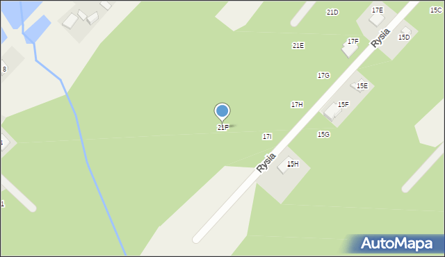 Adamowizna, Rysia, 21F, mapa Adamowizna