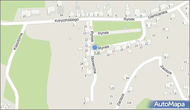 Alwernia, Rynek, 19a, mapa Alwernia