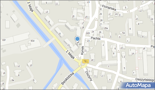 Andrychów, Rynek, 20, mapa Andrychów