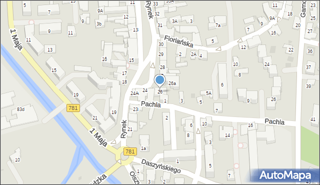 Andrychów, Rynek, 26, mapa Andrychów