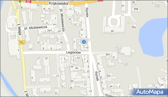 Andrychów, Rynek, 7, mapa Andrychów