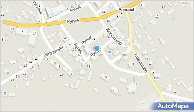 Annopol, Rynek, 31, mapa Annopol