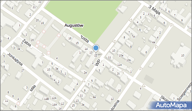 Augustów, Rynek Zygmunta Augusta, 12, mapa Augustów