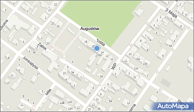 Augustów, Rynek Zygmunta Augusta, 14a, mapa Augustów
