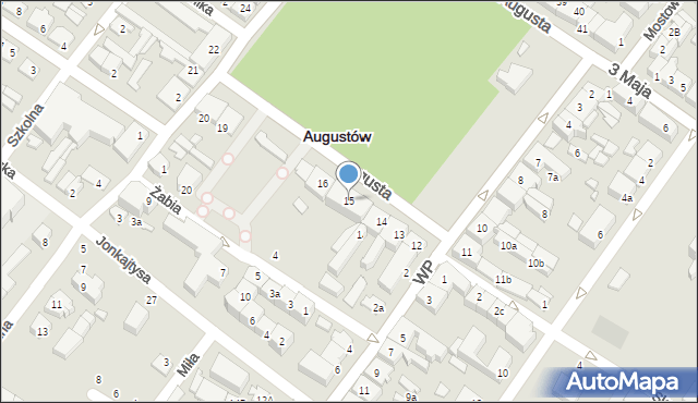 Augustów, Rynek Zygmunta Augusta, 15, mapa Augustów