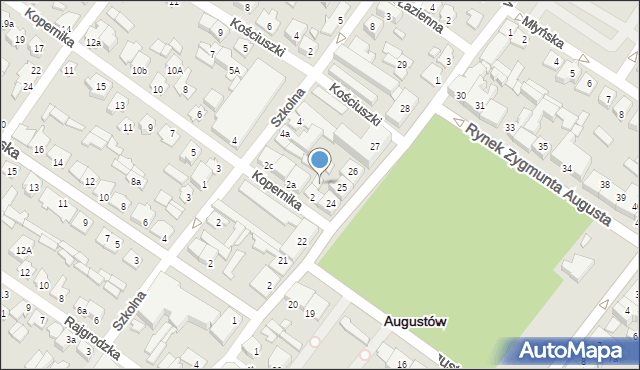 Augustów, Rynek Zygmunta Augusta, 24a, mapa Augustów
