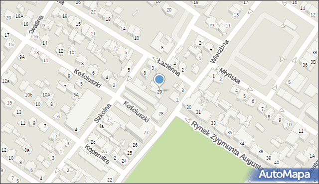 Augustów, Rynek Zygmunta Augusta, 29, mapa Augustów