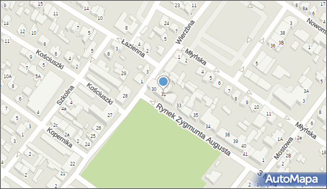 Augustów, Rynek Zygmunta Augusta, 31, mapa Augustów
