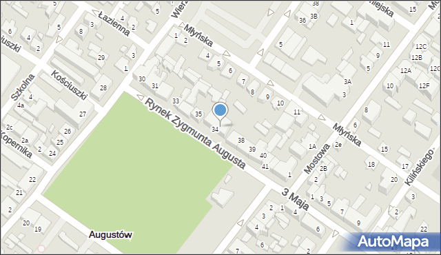 Augustów, Rynek Zygmunta Augusta, 37, mapa Augustów