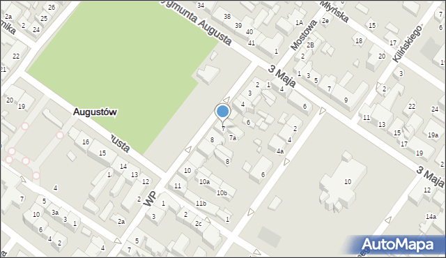 Augustów, Rynek Zygmunta Augusta, 7, mapa Augustów