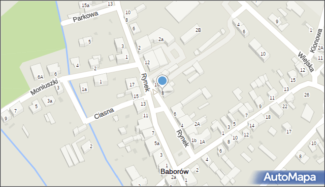 Baborów, Rynek, 8, mapa Baborów