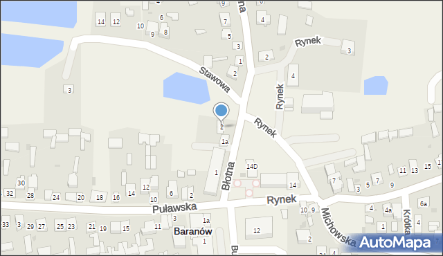 Baranów, Rynek, 2, mapa Baranów