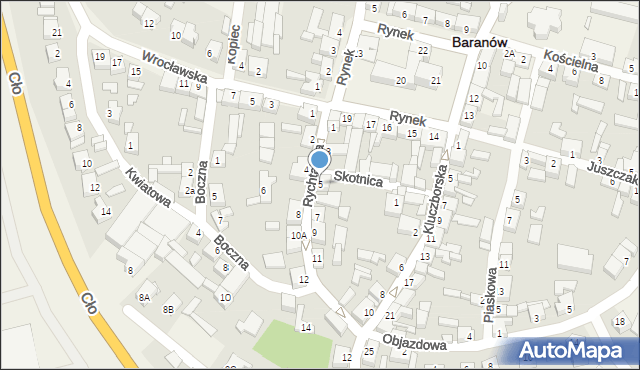 Baranów, Rychtalska, 5, mapa Baranów