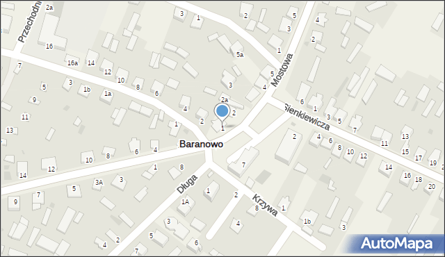 Baranowo, Rynek, 1, mapa Baranowo