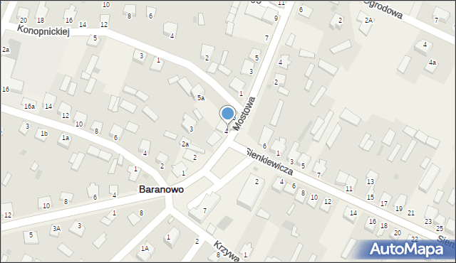 Baranowo, Rynek, 4, mapa Baranowo