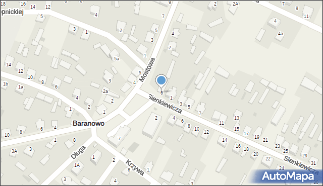 Baranowo, Rynek, 6, mapa Baranowo