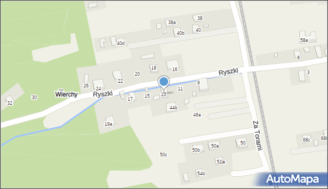 Barcice, Ryszki Ludwika, 13, mapa Barcice