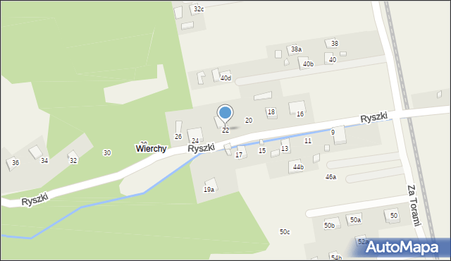 Barcice, Ryszki Ludwika, 22, mapa Barcice