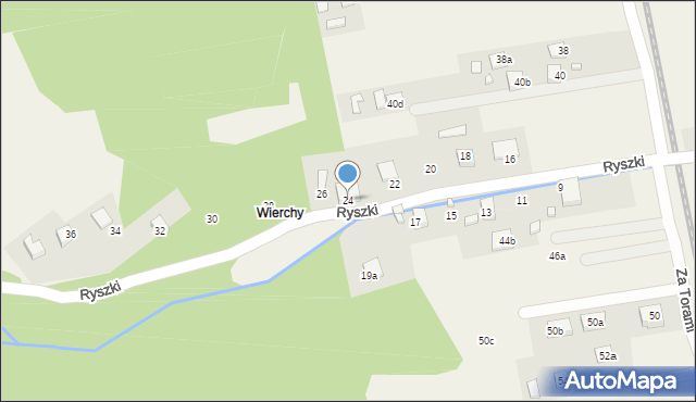 Barcice, Ryszki Ludwika, 24, mapa Barcice