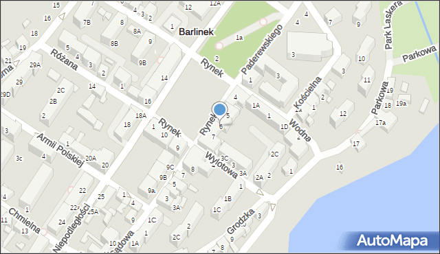 Barlinek, Rynek, 6, mapa Barlinek