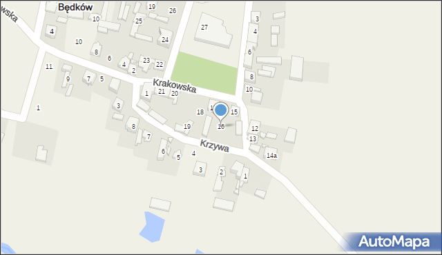 Będków, Rynek Kościuszki Tadeusza, gen., 16, mapa Będków
