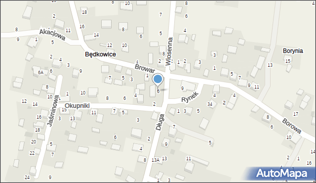 Będkowice, Rynek, 6, mapa Będkowice