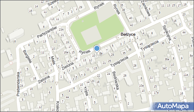 Bełżyce, Rynek, 9a, mapa Bełżyce