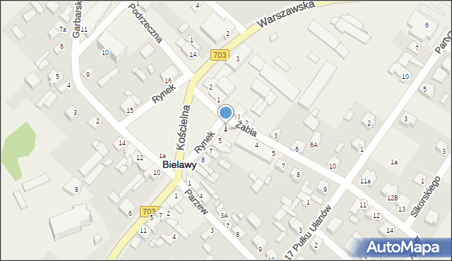 Bielawy, Rynek, 4, mapa Bielawy