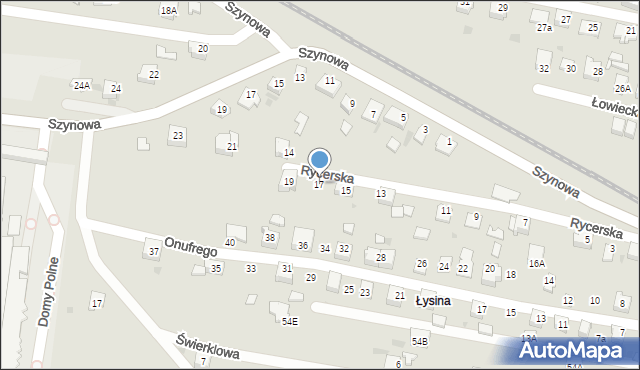 Bieruń, Rycerska, 17, mapa Bieruń