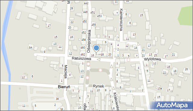 Bieruń, Rynek, 17, mapa Bieruń