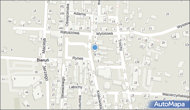 Bieruń, Rynek, 6, mapa Bieruń