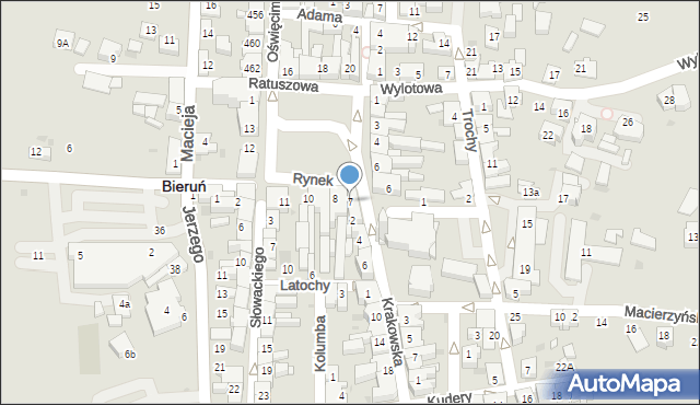 Bieruń, Rynek, 7, mapa Bieruń