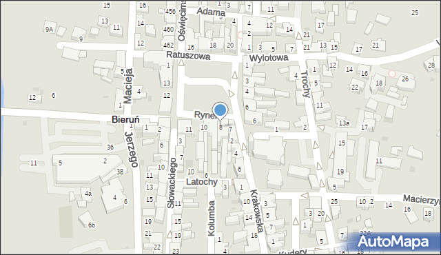 Bieruń, Rynek, 8, mapa Bieruń
