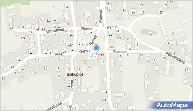 Biskupice, Rynek, 18, mapa Biskupice