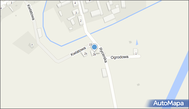 Bledzew, Rycerska, 2a, mapa Bledzew