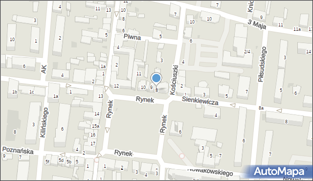 Błonie, Rynek, 8, mapa Błonie