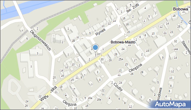 Bobowa, Rynek, 1, mapa Bobowa