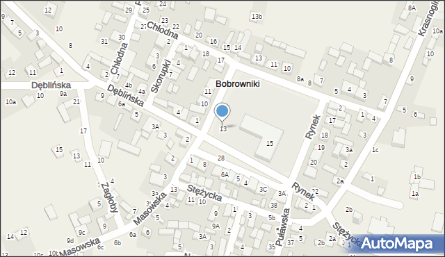 Bobrowniki, Rynek, 13, mapa Bobrowniki