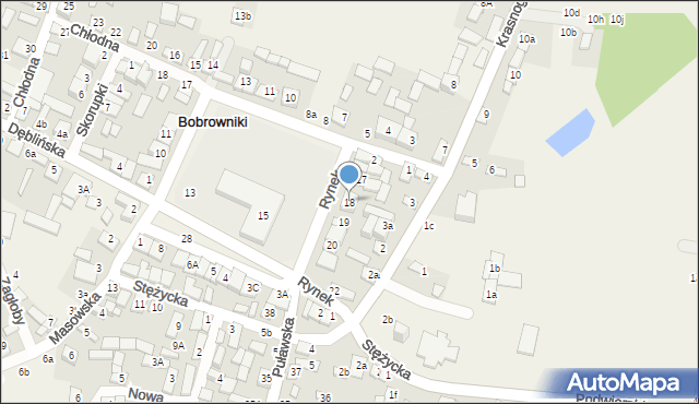 Bobrowniki, Rynek, 18, mapa Bobrowniki