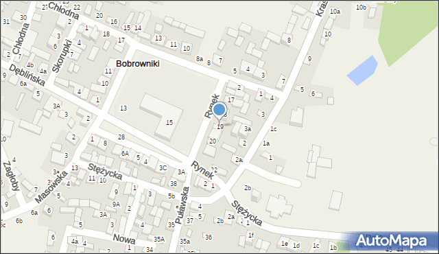 Bobrowniki, Rynek, 19, mapa Bobrowniki