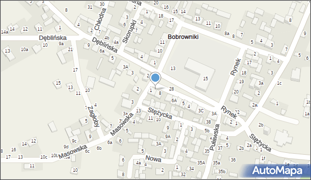 Bobrowniki, Rynek, 9, mapa Bobrowniki