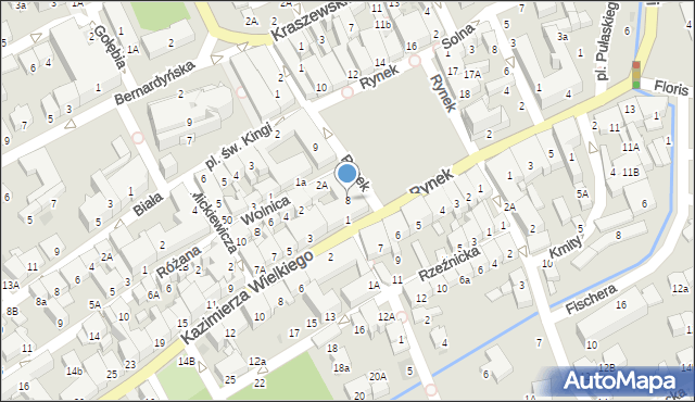 Bochnia, Rynek, 8, mapa Bochni