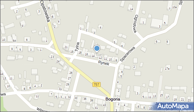 Bogoria, Rynek, 13, mapa Bogoria