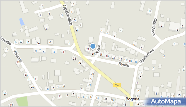 Bogoria, Rynek, 19, mapa Bogoria